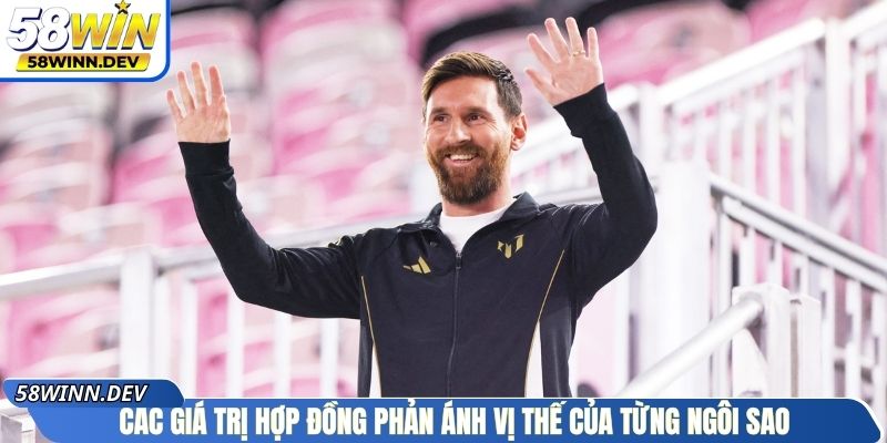 Các giá trị hợp đồng phản ánh vị thế của từng ngôi sao