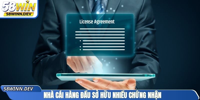 Nhà cái hàng đầu sở hữu nhiều chứng nhận